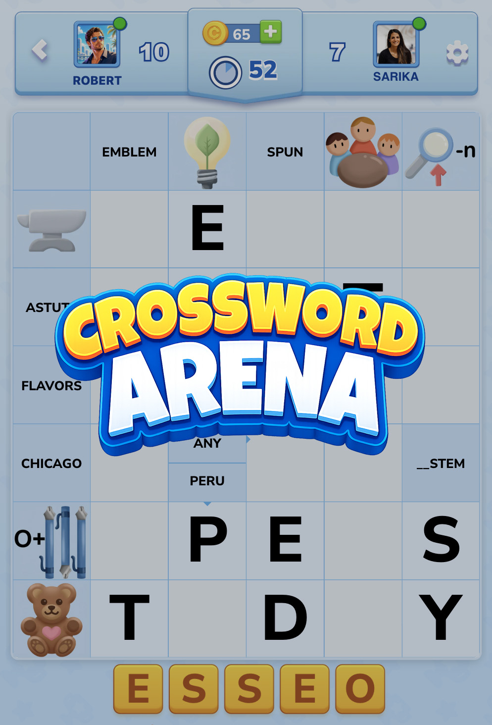 Crossword Arena game screenshot