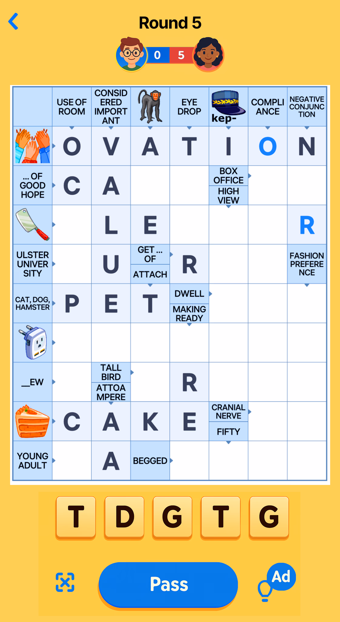 Crossword Arena game screenshot